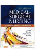 Medical-Surgical Nursing: Assessment and Management of Clinical Problems, 9th Edition Lewis, Dirksen, Heitkemper, Bucher Test Bank
