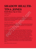 Shadow Health - Tina Jones, Health History