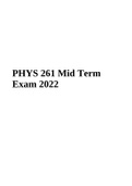 PHYS 261-Human Physiology Mid Term Exam 2022.