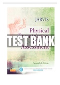 PHYSICAL EXAMINATION AND HEALTH ASSESSMENT 7TH EDITION BY CAROLYN JARVIS TEST BANK ( ALL CHAPTERS)