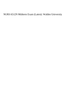NURS 6512N Midterm Exam (Latest): Walden University