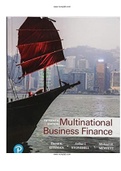 Multinational Business Finance 15th Edition Eiteman Solutions Manual .