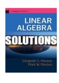 Linear Algebra 1st Edition Meckes Solutions Manual