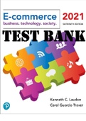 TEST BANK for E-Commerce 2020–2021: Business, Technology and Society, Global Edition 16th Edition by Kenneth Laudon & Carol Traver. All Chapters 1-12. (Complete Download)