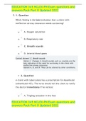 EDUCATION 345 NCLEX-PN Exam questions and answers Pack Part 8 Updated 2022