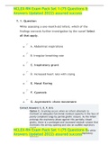NCLEX-RN Exam Pack Set 1 &lpar;75 Questions & Answers Updated 2022&rpar; assured success 