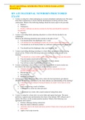 RN ATI MATERNAL NEWBORN PROCTORED EXAM LATEST GRADED&lbrack; A&rsqb;