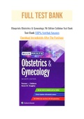 Blueprints Obstetrics & Gynecology 7th Edition Callahan Test Bank