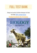 Biology the Essentials 3rd Edition Hoefnagels Test Bank