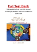 Voices of Wisdom A Multicultural Philosophy Reader 9th Edition Kessler Test Bank