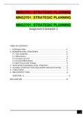 MNG3701: STRATEGIC PLANNING  ASSIGNMENT 2022