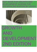 TEST BANK FOR GROWTH AND DEVELOPMENT ACROSS THE LIFESPAN 2ND EDITION BY LEIFER