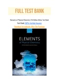 Elements of Physical Chemistry 7th Edition Atkins Test Bank