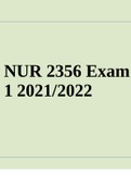 NUR 2356 Exam 1 2022