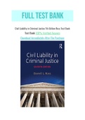 Civil Liability in Criminal Justice 7th Edition Ross Test Bank