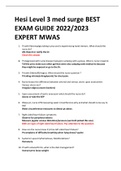 Hesi Level 3 med surge BEST EXAM GUIDE 2022/2023   RATED A+