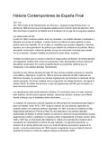 Apuntes examen final Historia Contemporánea de España