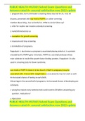 PUBLIC HEALTH MGT601 Solved Exam Questions and Answers rated A&plus; assured satisfaction new 2022 update 