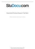 Essentials of Nursing Research: Appraising Evidence for Nursing Practice 10th edition test bank