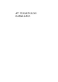 ATI TEAS ENGLISH readings 2&period;docx
