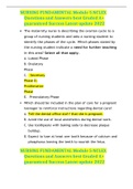 NURSING FUNDAMENTAL Module 5 NCLEX Questions and Answers best Graded A&plus; guaranteed Success Latest update 2022