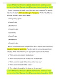 CS165 Maternal Practice Exam Questions and Answers correct&sol;verified Guaranteed Success Latest update 2022