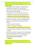 NURSING MISC Module 4 NCLEX Questions and Answers correct&sol;verified Attained score A&plus; new update 2022