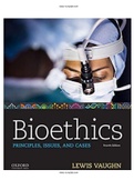Bioethics Principles Issues and Cases 4th Edition Vaughn Test Bank |Complete Guide A+| Instant download .