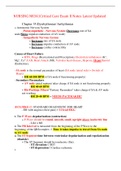 NURSING NR 341 Critical Care Exam II Notes Latest Updated,100% CORRECT