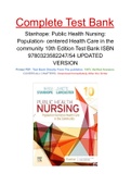 Stanhope&colon; Public Health Nursing&colon; Population- centered Health Care in the community 10th Edition Test Bank ISBN 9780323582247&sol;54 UPDATED VERSION