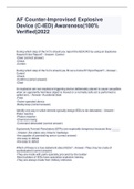 AF Counter-Improvised Explosive Device &lpar;C-IED&rpar; Awareness&lpar;100&percnt; Verified&rpar;2022