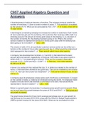 C957 Applied Algebra Question and Answers&period;
