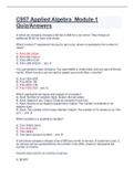 C957 Applied Algebra Module 1 Quiz Answers&period;