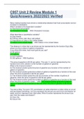 C957 Unit 2 Review Module 1 Quiz Answers 2022 2023 Verified