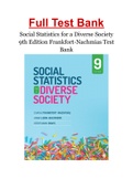Social Statistics for a Diverse Society 9th Edition Frankfort-Nachmias Test Bank
