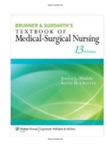 Brunner & Suddarth’s Textbook of Medical Surgical Nursing 13th Edition by Hinkle Cheever  Test Bank |Complete Guide A+| Instant download .