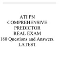 ATI PN COMPREHENSIVE PREDICTOR 2020 REAL EXAM 180 Questions And Answers