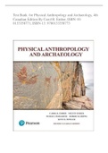 Test Bank for Physical Anthropology and Archaeology, 4th  Canadian Edition By Carol R. Ember, ISBN-10  0133358771, ISBN-13 9780133358773