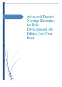 Exam (elaborations) Advanced Practice Nursing: Essentials for Role Development 4th Edition Joel Test Bank
