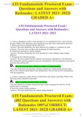 ATI Fundamentals Proctored Exam | Questions and Answers with Rationales | LATEST 2021/ 2022l GRADED A+