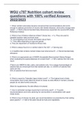 WGU c787 Nutrition cohort review questions with 100&percnt; verified Answers 2022&sol; 2023&period;