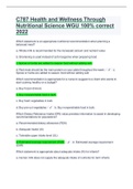 C787 Health and Wellness Through Nutritional Science WGU 100&percnt; correct 2022&period;