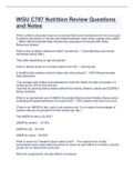 WGU C787 Nutrition Review Questions and Notes&period;