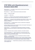 C787 WGU unit 2 Questions correct Answers latest 2022&period;