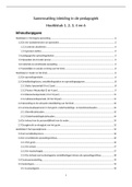 uitgebreide samenvatting Inleiding in de pedagogiek Hoofdstuk 1 t/m 4 + hoofdstuk 6