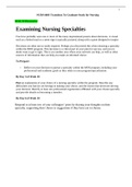 NURS 6003 Week 10 Discussion; Examining Nursing Specialties
