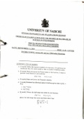 University of Nairobi Geospatial Engineering Past Exams Year 3.2