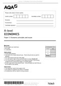 2021 AQA A-level ECONOMICS Paper 3 Economic Principles and Issues&period;