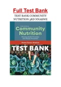 TEST BANK COMMUNITY NUTRITION 3RD NNAKWE