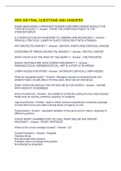 NRS 509 FINAL QUESTIONS AND ANSWERS 2022&sol;2023